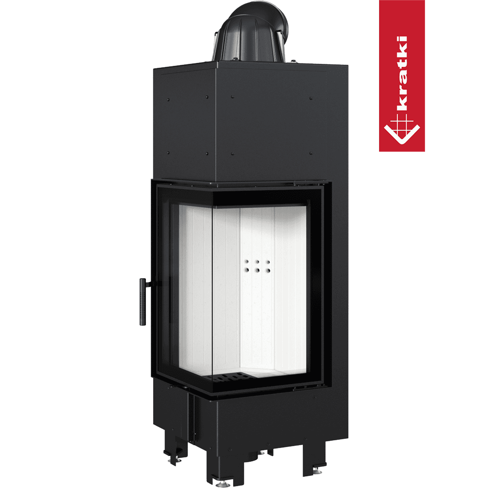 Kratki Kamineinsatz aus Stahl KRATKI MBN rechts 10 kW Ø 200
