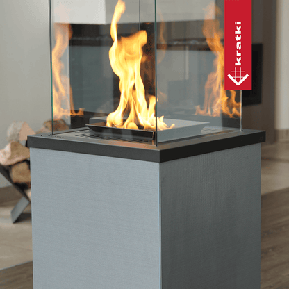 Kratki Terrassenheizer Patio Quarzsinter Filo Mercurio automatische Steuerung 8,2kW