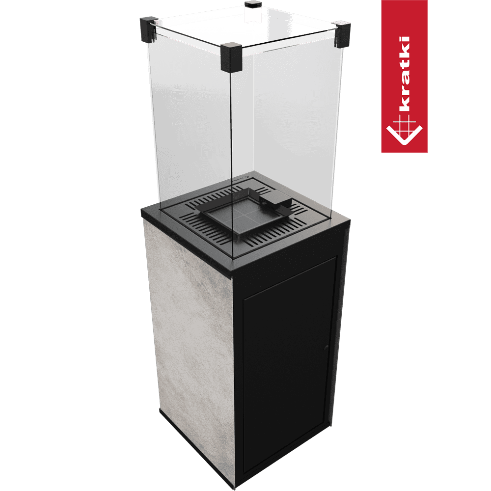Kratki Terrassenheizer Patio Quarzsinter Oxide Moro automatische Steuerung 8,2kW