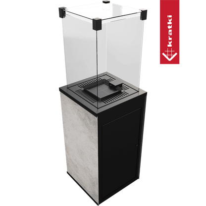 Kratki Terrassenheizer Patio Quarzsinter Oxide Moro automatische Steuerung 8,2kW