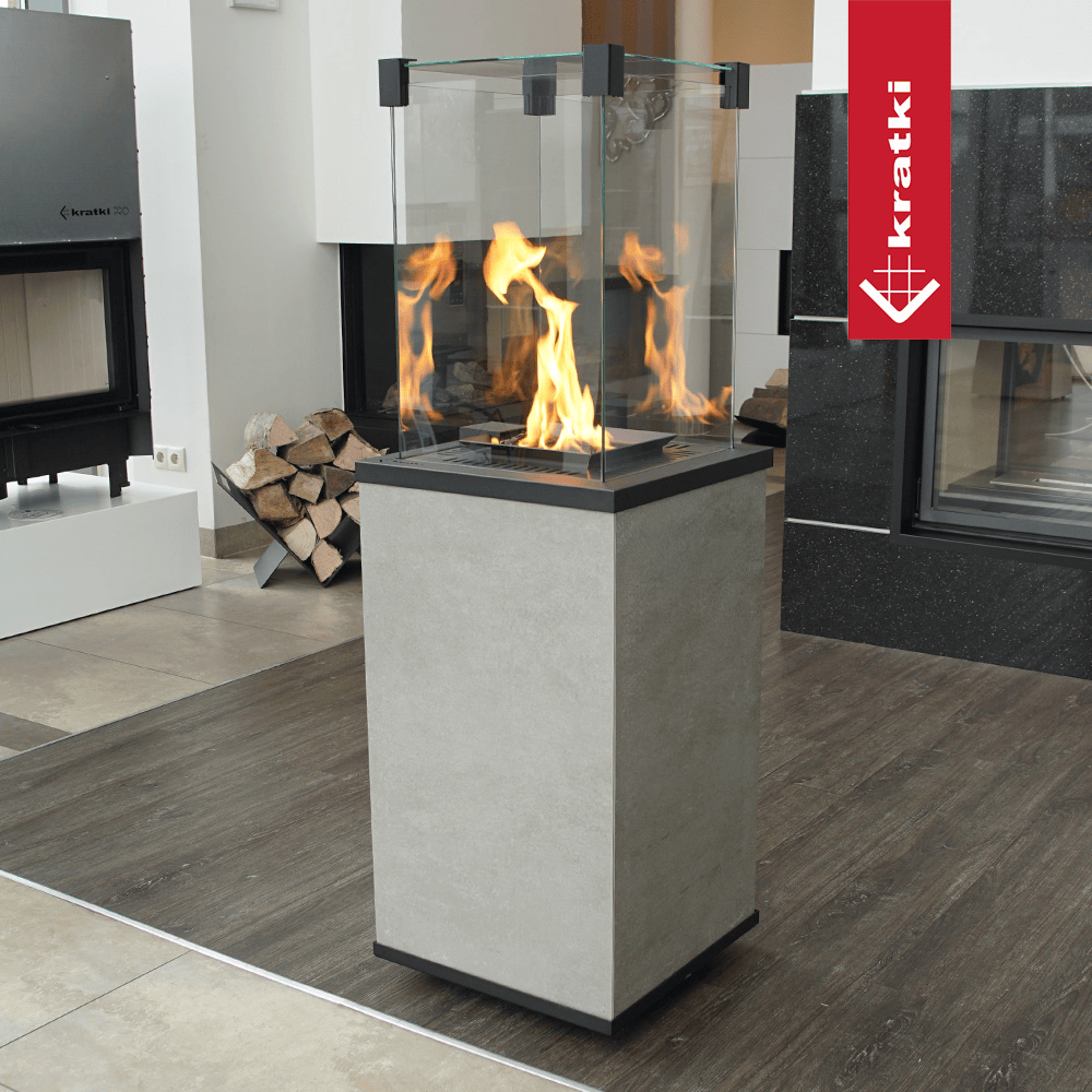 Kratki Terrassenheizer Patio Quarzsinter Oxide Moro automatische Steuerung 8,2kW