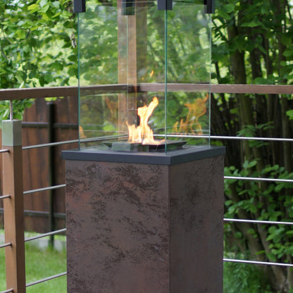 Kratki Terrassenheizer Patio Quarzsinter Oxide Nero automatische Steuerung 8,2kW