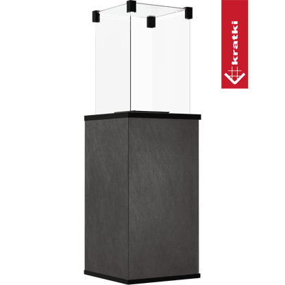Kratki Terrassenheizer Patio Quarzsinter Seta Liquorice 8,2kW