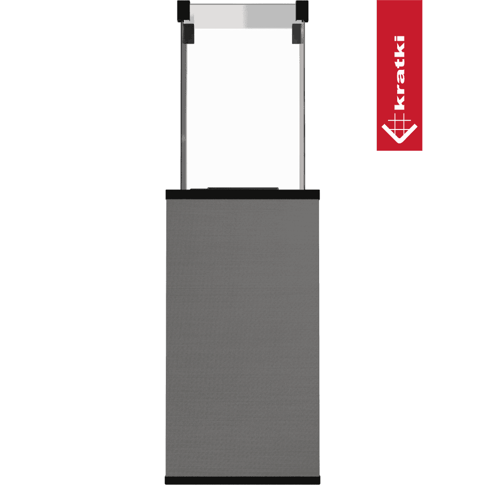 Kratki Terrassenheizer Patio Quarzsinter Filo Argento automatische Steuerung 8,2kW