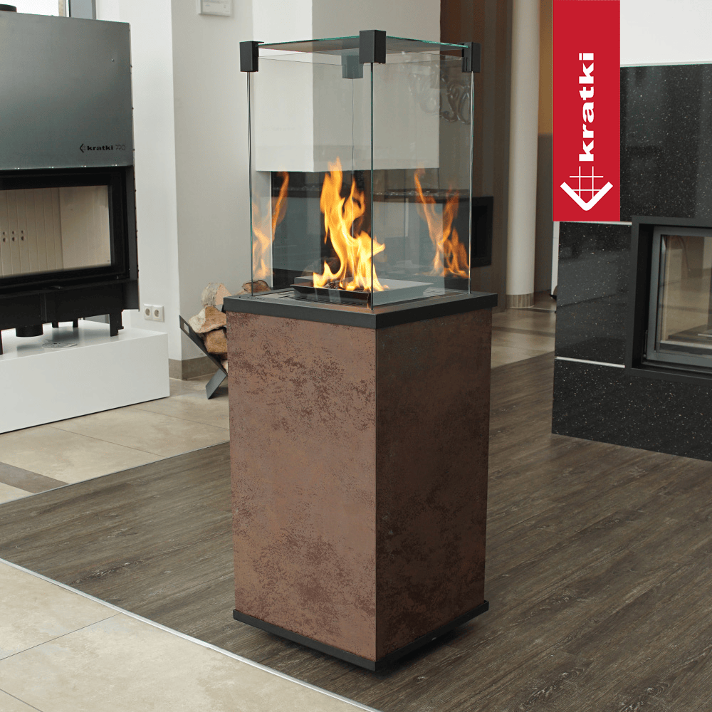 Kratki Terrassenheizer Patio Quarzsinter Oxide Moro automatische Steuerung 8,2kW