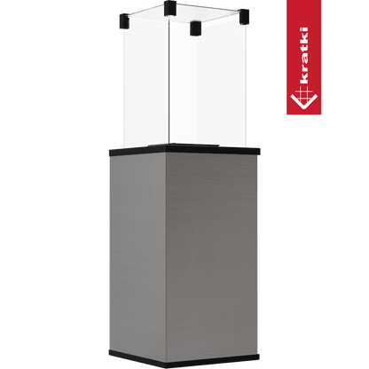 Kratki Terrassenheizer Patio Quarzsinter Filo Argento manuelle Steuerung 8,2kW