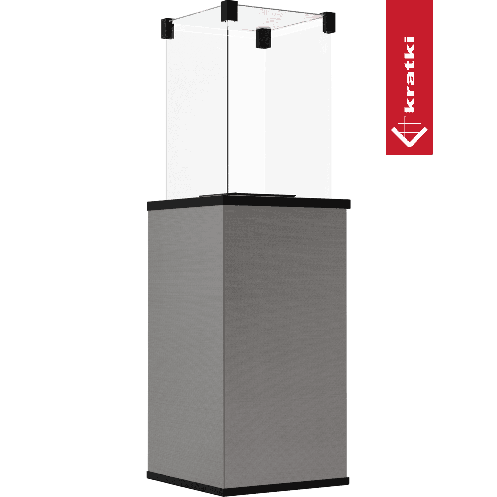 Kratki Terrassenheizer Patio Quarzsinter Filo Argento manuelle Steuerung 8,2kW
