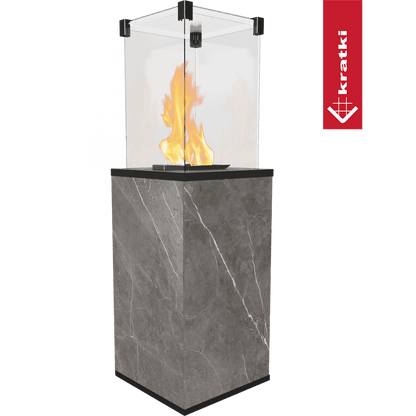 Kratki Terrassenheizer Patio Quarzsinter Naturali Grey manuelle Steuerung 8,2kW