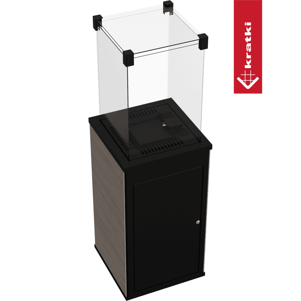 Kratki Terrassenheizer Patio Quarzsinter Naturali Vena Grigia manuelle Steuerung 8,2kW