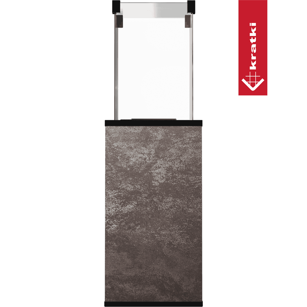 Kratki Terrassenheizer Patio Mini Quarzsinter Oxide Nero automatische Steuerung 8,2kW
