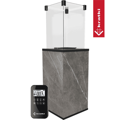 Kratki Terrassenheizer Patio Mini Quarzsinter Natu Pietra Grey automatische 8,2kW