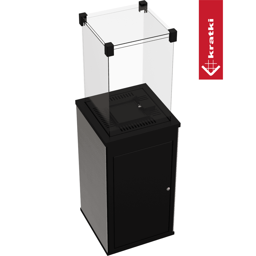 Kratki Terrassenheizer Patio Mini Quarzsinter Filo Argento automatische Steuerung 8,2kW