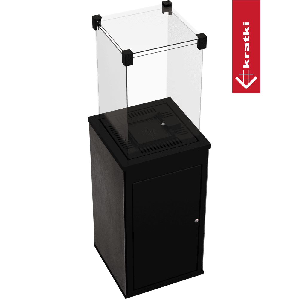 Kratki Terrassenheizer Patio Mini Quarzsinter Seta Liquorice 8,2kW