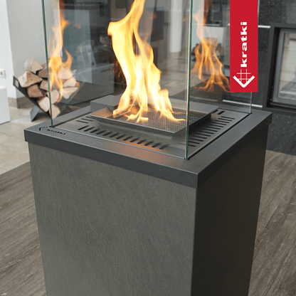 Kratki Terrassenheizer Patio Mini Quarzsinter Seta Liquorice 8,2kW