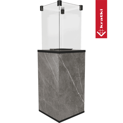 Kratki Terrassenheizer Patio Mini Quarzsinter Natur Piet Grey manuelle Steuerung 8,2kW