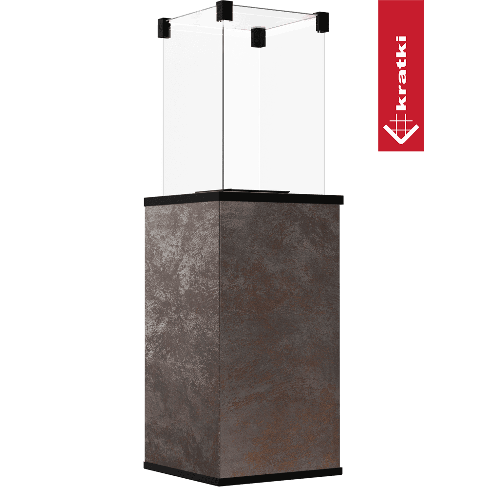 Kratki Terrassenheizer Patio Mini Quarzsinter Oxide Nero manuelle Steuerung 8,2kW