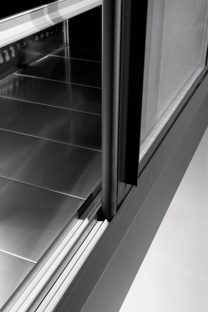 KBS Gastrotechnik Wandkühlregal Dilara 120 mit Schiebetüren selbstschließend