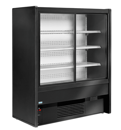 KBS Gastrotechnik Wandkühlregal Dilara 200 mit Schiebetüren selbstschließend