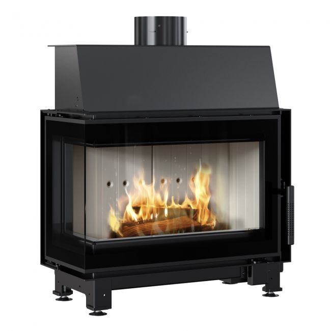 Kratki Kamineinsatz aus Stahl KRATKI SIMPLE links 6 kW Ø 150