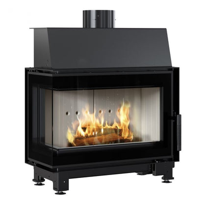Kratki Kamineinsatz aus Stahl KRATKI SIMPLE links 6 kW Ø 150