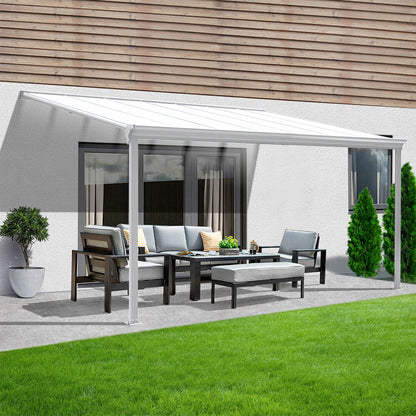 Home Deluxe Terrassenüberdachung SOLIS - 312 x 303 x cm Weiß