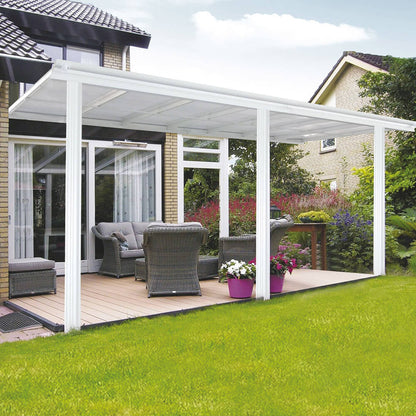 Home Deluxe Terrassenüberdachung SOLIS - 434 x 303 x cm Weiß