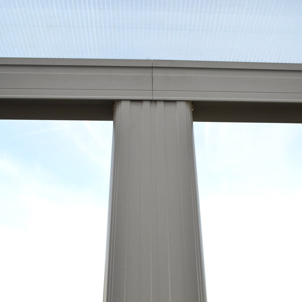 Home Deluxe Terrassenüberdachung SOLIS - 434 x 303 x cm Weiß