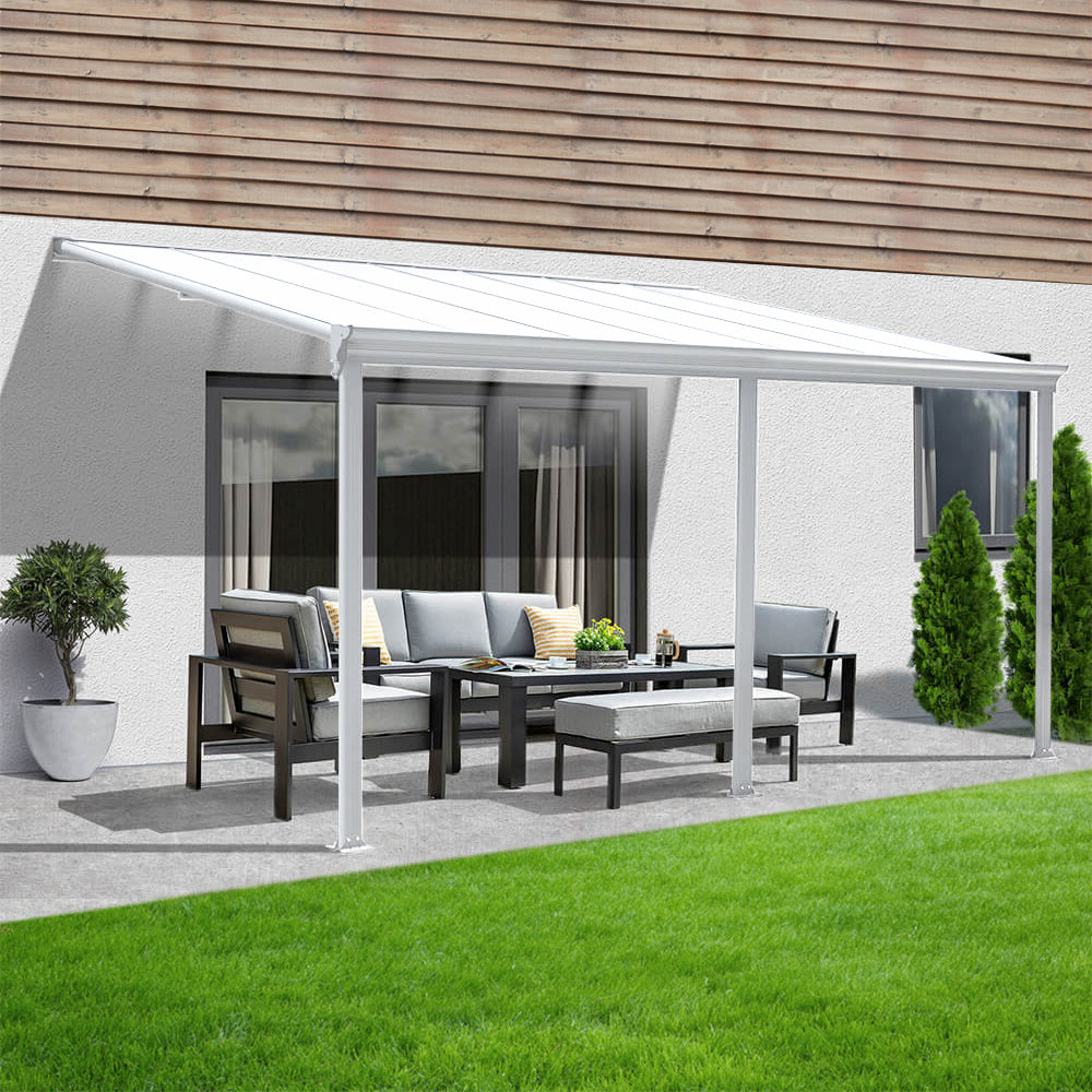 Home Deluxe Terrassenüberdachung SOLIS - 495 x 303 x cm Weiß