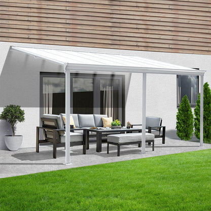 Home Deluxe Terrassenüberdachung SOLIS - 495 x 303 x cm Weiß