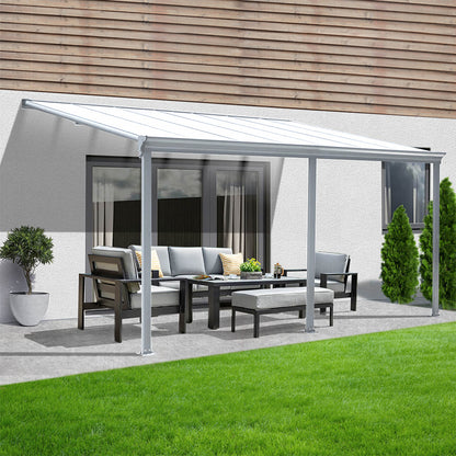 Home Deluxe Terrassenüberdachung SOLIS - 557 x 303 x cm Weiß