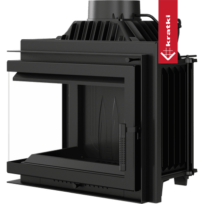 Kratki Kamineinsatz Gusseisen KRATKI SIMPLE links 8 kW Ø 180
