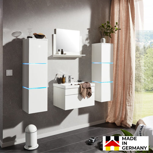 Home Deluxe Badmöbel Komplettset WANGEROOGE XL - Weiß Made in Germany