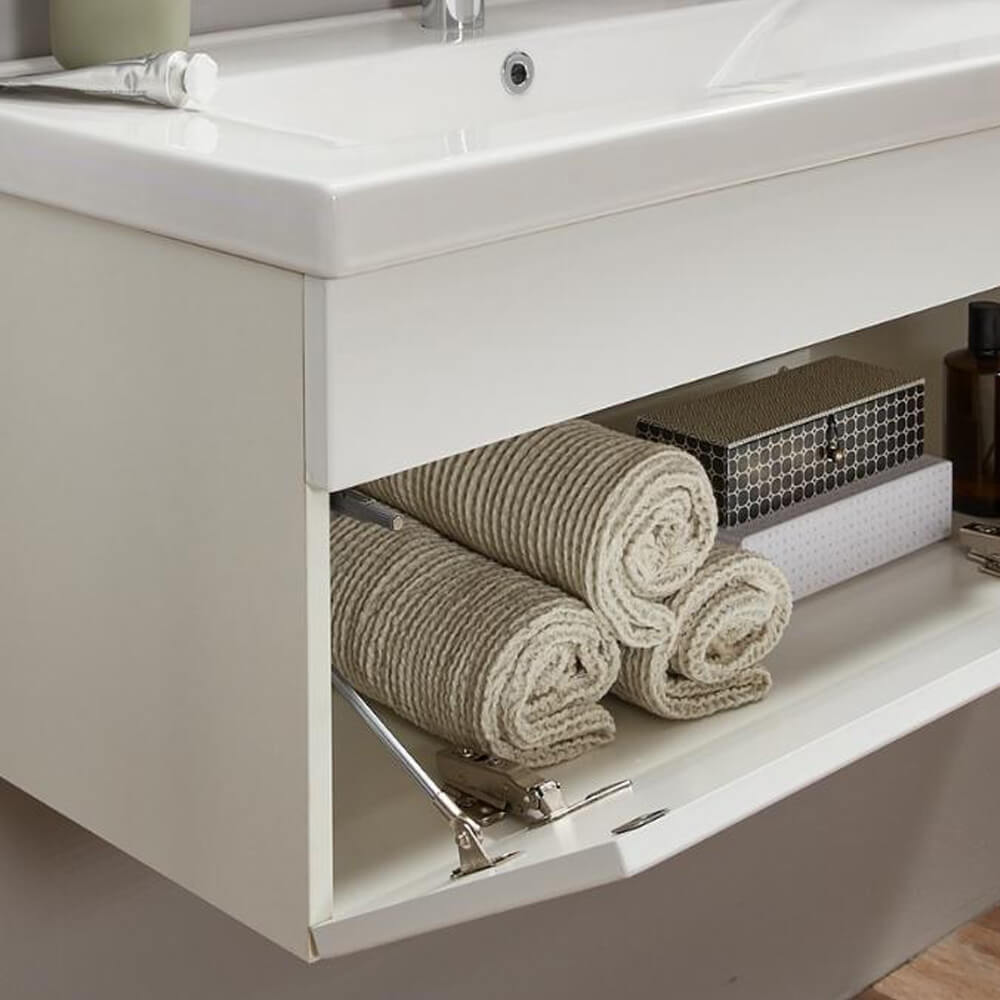 Home Deluxe Badmöbel Komplettset WANGEROOGE XL - Weiß Made in Germany