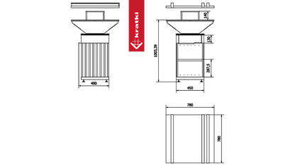 Kratki Feuerplatte Quadrum Vertical