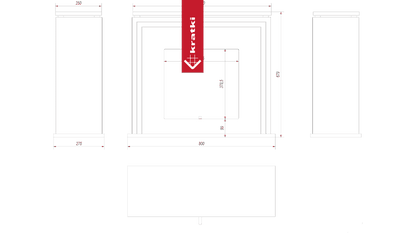 Kratki Portal Bioethanolkamin JUNE TUNNEL TÜV weiß