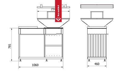 Kratki Feuerplatte Quadrum Horizontal