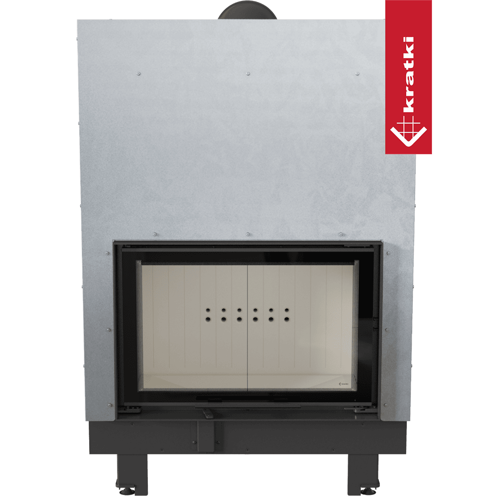 Kratki Kamineinsatz aus Stahl KRATKI MBO 15 kW Ø 200 mit Schiebetür