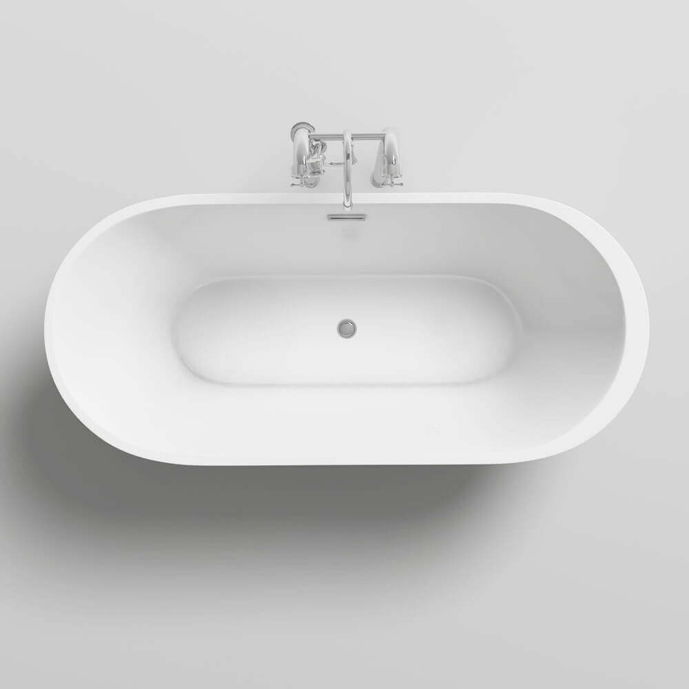 Home Deluxe Freistehende Badewanne CODO - 170 x 80 cm Weiß