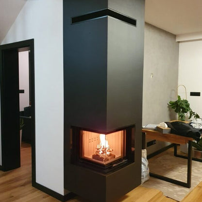 Kratki Kamineinsatz aus Stahl KRATKI MBN links 8 kW Ø 200