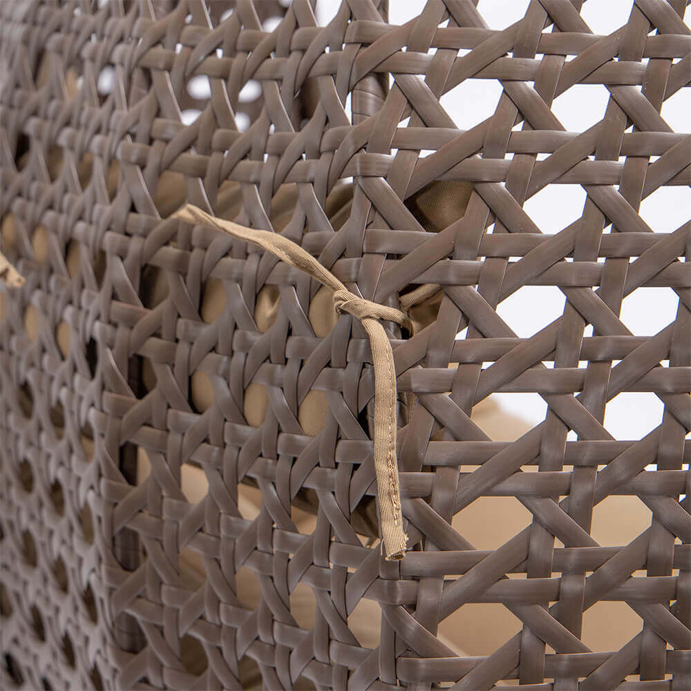 Home Deluxe Polyrattan Hängesessel mit Regenabdeckung TWIN - Braun für 2 Personen