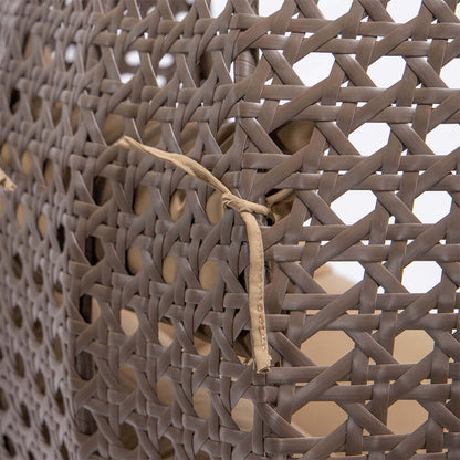 Home Deluxe Polyrattan Hängesessel mit Regenabdeckung TWIN - Braun für 2 Personen