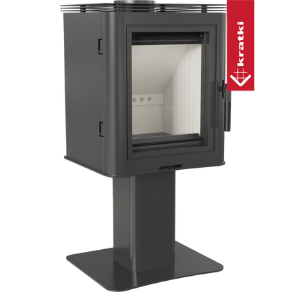 Kratki Kaminofen aus Stahl säulenfuß KRATKI K5 Ø 150 7 kW