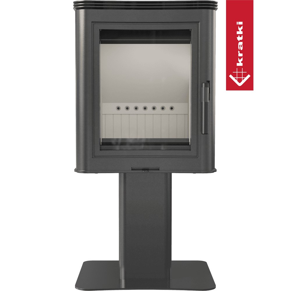 Kratki Kaminofen aus Stahl säulenfuß KRATKI K5 Ø 150 7 kW