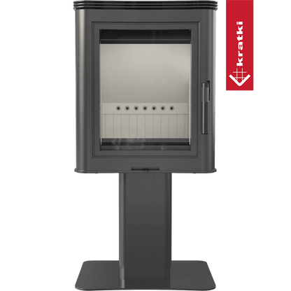 Kratki Kaminofen aus Stahl säulenfuß KRATKI K5 Ø 150 7 kW