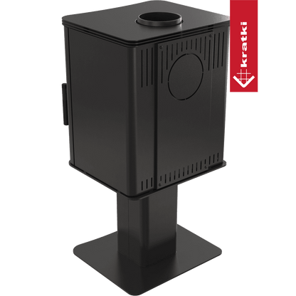 Kratki Kaminofen aus Stahl säulenfuß KRATKI K5 Ø 150 7 kW