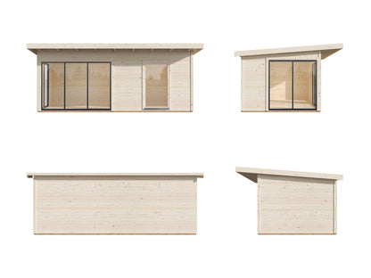 Palmako Andrea 17,1 m2 Slide - Grau tauchgrundiert