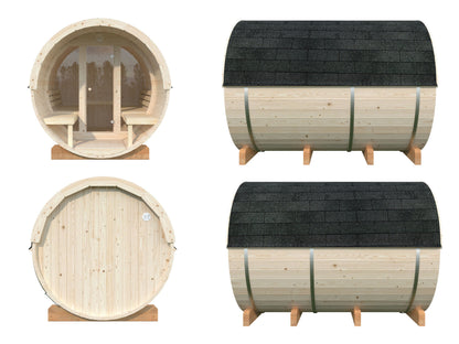 Palmako Anita 1,6+0,7 m2 mit Glasfront - Naturbelassen