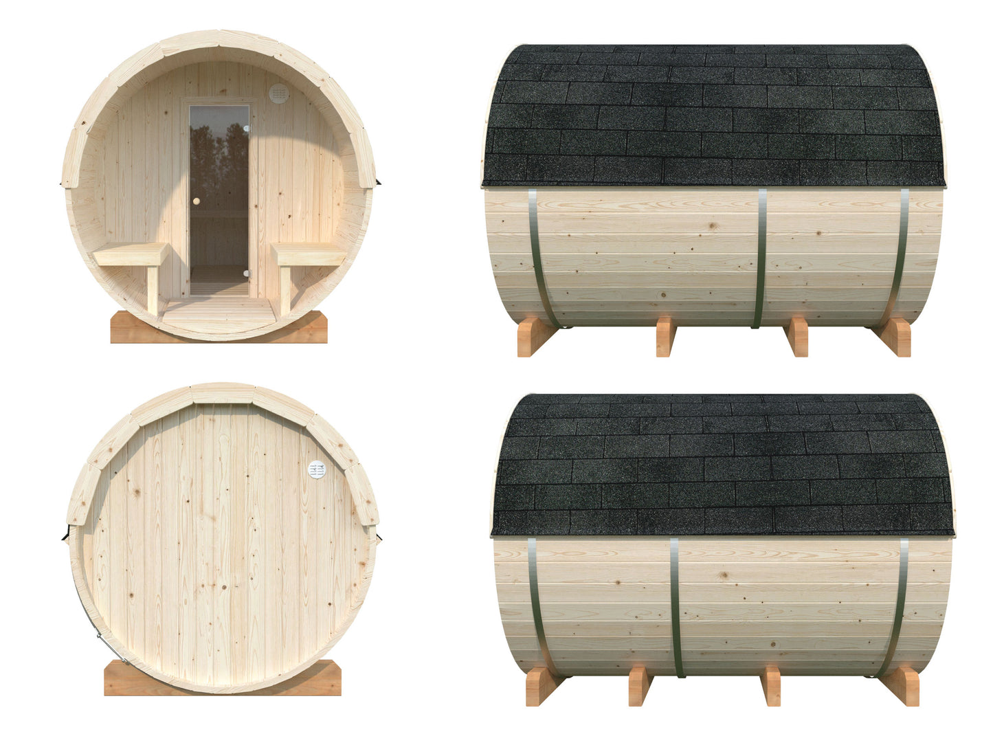 Palmako Anita 1,6+0,7 m2 - Naturbelassen