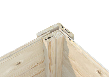 Palmako Grete 3,7 m2 - Naturbelassen