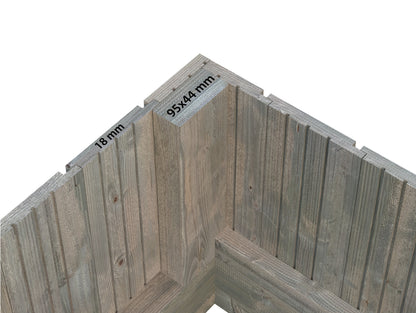 Palmako Emilia 13,8 m2 - Grau kesseldruckimprägniert